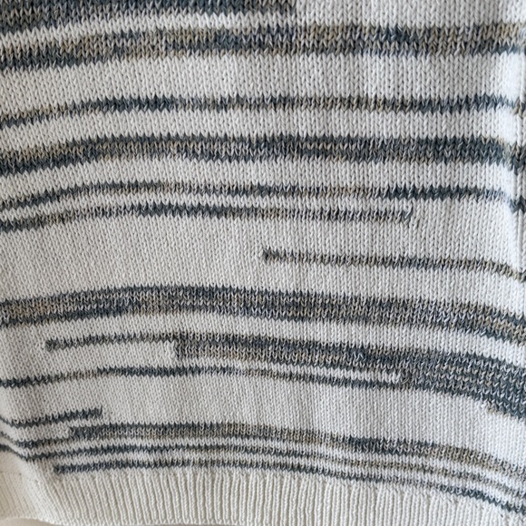 J. Jill Striped Women's Sweater - White and Gray - Picture 10 of 11